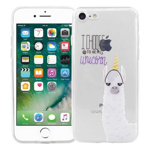 Чехол KAWAI для iPhone 7/8Лама-единорог