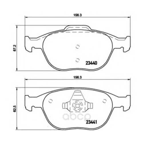 Тормозные колодки дисковые brembo P24071