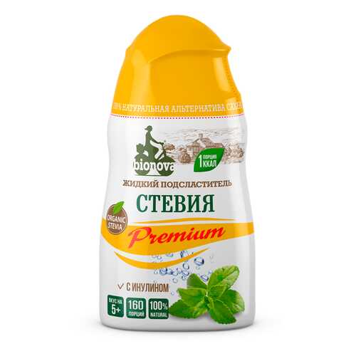 Подсластитель Bionova столовый стевия premium жидкий 80 г
