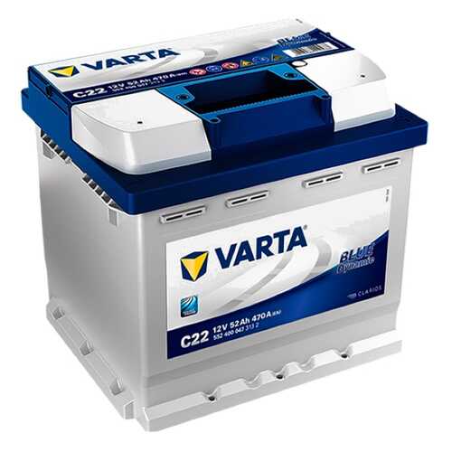 552400047_аккумуляторная Батарея! Blue Dynamic 19.5/17.9 Евро 52ah 470a 207/175/190 Varta