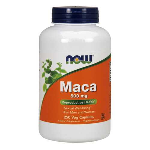 Бустер тестостерона NOW Maca 500 мг 250 капсул