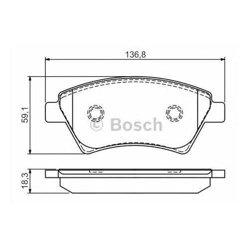 Комплект тормозных колодок Bosch 0986495071