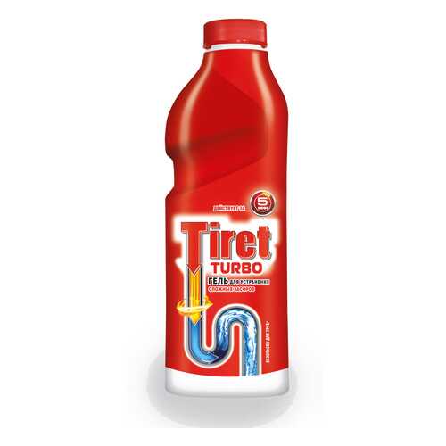 Средство для очистки труб и сливов Tiret turbo 1 л