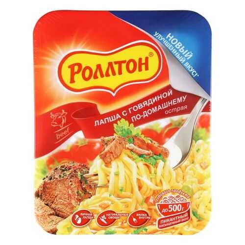 Лапша быстрого приготовления Роллтон с говядиной по-домашнему острая 90 г