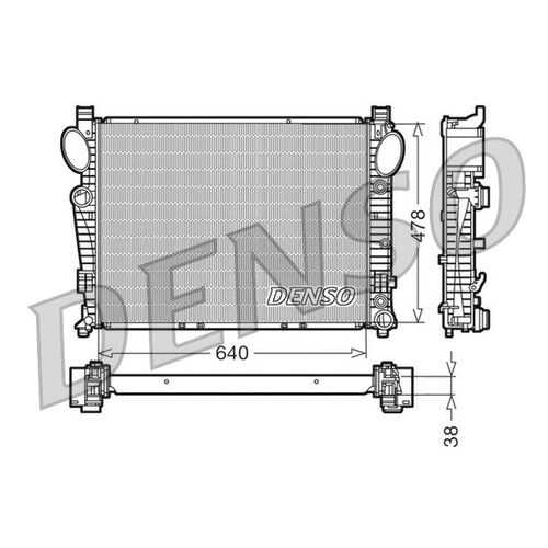 Радиатор охлаждения двигателя DENSO DRM17094