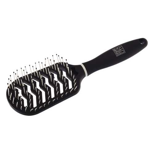 Щетка Dewal Beauty серия Бархат продувная, с нейлон,штифтом, прямоугольная 11 ряд