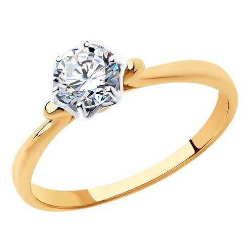 Кольцо женское SOKOLOV из золота со Swarovski Zirconia 81010454 р.19