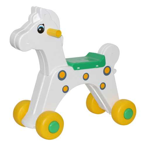 Каталка детская Wader Лошадка white/green