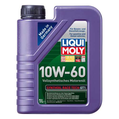 Моторное масло Liqui moly Synthoil Race Tech GT1 10W-60 1л
