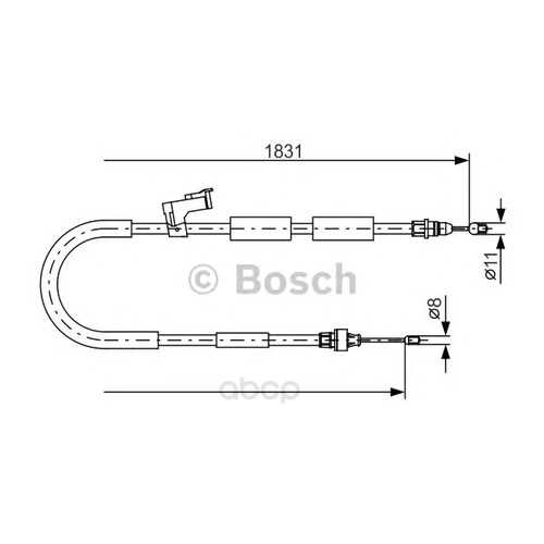 Трос cтояночного тормоза Bosch 1987482058