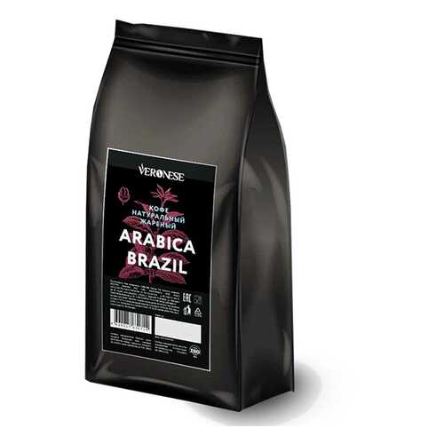Кофе в зернах Veronese Arabica Brazil 50% арабика 50% робуста 1000 г