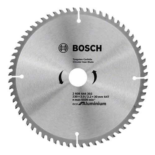 Диск по дереву Bosch ECO ALU/Multi 230x30-64T 2608644392