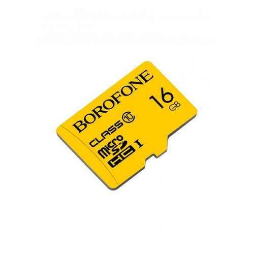 Карта памяти Borofone 16GB microSD Card Class 10 Yellow