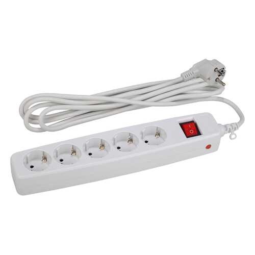 Сетевой фильтр ЭРА SF-5es-4m-W, 5 розеток, 4 м, White