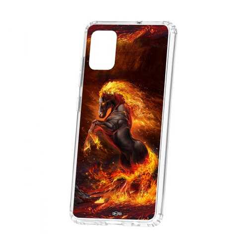Чехол Kruche Samsung Galaxy A51 Print Конь огонь