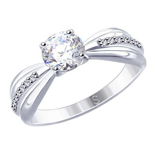 Кольцо женское SOKOLOV из серебра со Swarovski Zirconia 89010109 р.18