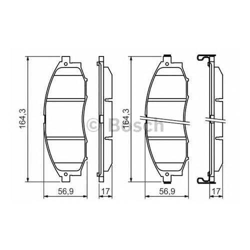 Комплект тормозных колодок Bosch 0986494152