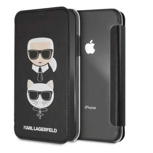 Чехол Karl Lagerfeld «Karl and Choupette» BookType для iPhone Xr Black