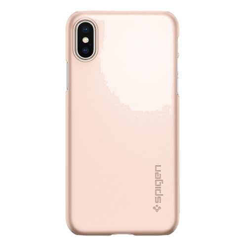 Чехол Apple Spigen Thin Fit Blush Gold для iPhone X 057CS22110