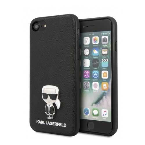 Чехол Karl Lagerfeld PU Leather Saffiano Iconik для iPhone 7/8/SE 2020 (Black)
