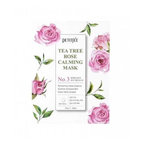 Маска Petitfee Tea Tree Rose Calming Mask с Экстрактом Чайного Дерева и Розы, 30г
