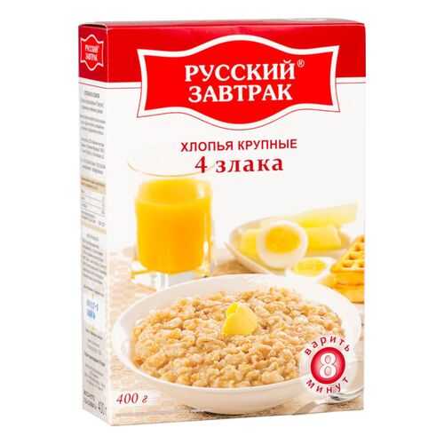 Хлопья 4 злака Русский завтрак крупные 400 г