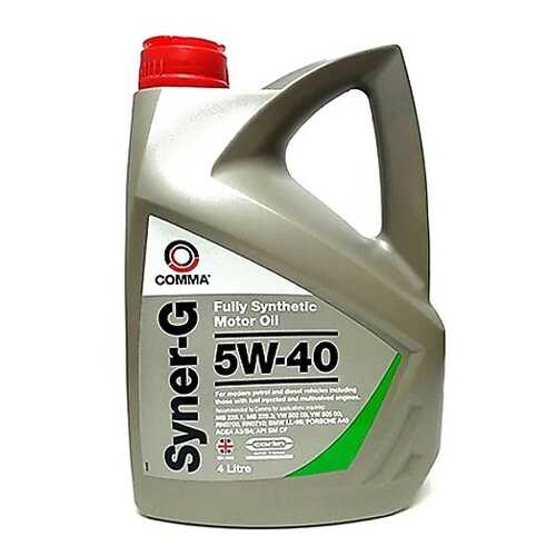 Моторное масло COMMA 5W40 SYNER-G ACEA A3/B4,API SN/CF,MB229.1(3),VW 502.00/505.00