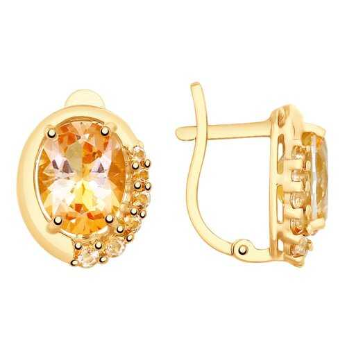 Серьги SOKOLOV из золота с топазами Swarovski 725710