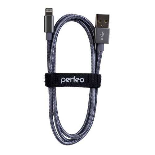Кабель Perfeo для iPhone, USB - 8 PIN (Lightning), силикон, черный, длина 1 м. (I4318)