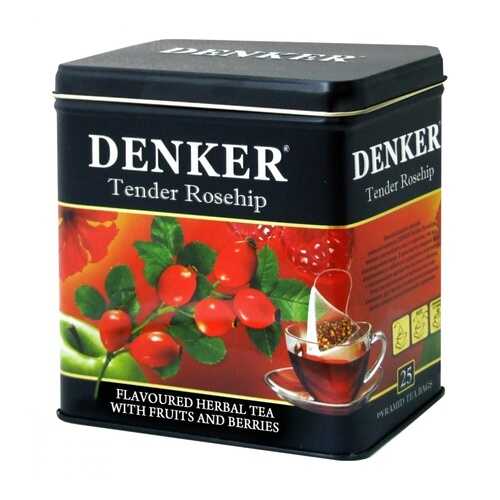 Чайный напиток Denker Tender Rosehip травяной 25 пирамидок