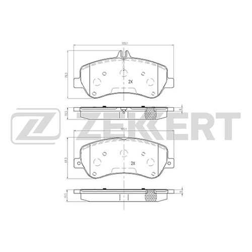 Комплект тормозных колодок, дисковый тормоз ZEKKERT BS-2466