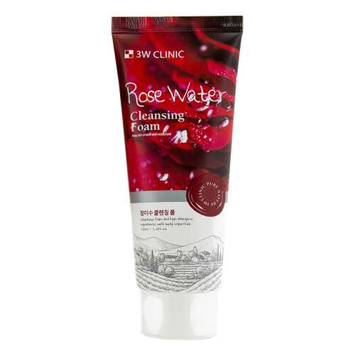 Пенка для умывания 3W Clinic Rose Water Foam Cleansing 100 мл