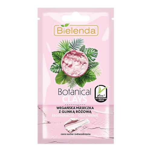 Маска для лица Bielenda, с розовой глиной Botanical Clays, 8 г