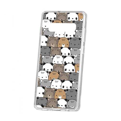 Чехол Kruche Samsung Galaxy S10+ Print Медвежата