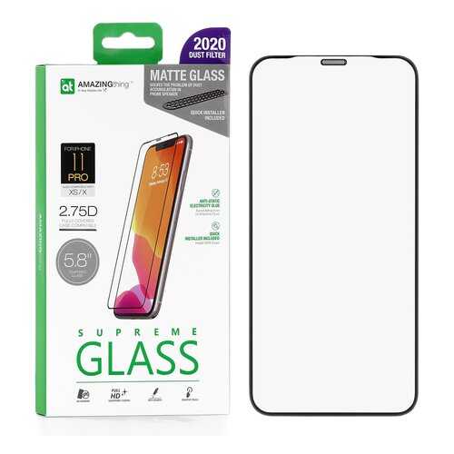 Защитное стекло AMAZINGthing Full Glue Anti-Glare Black 0.3mm для Apple iPhone X