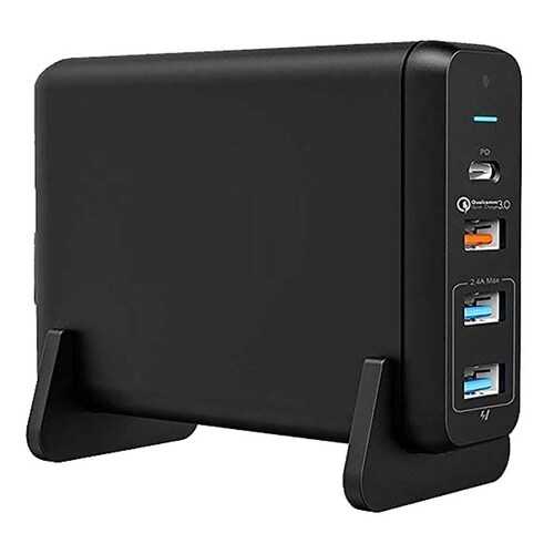 Сетевое зарядное устройство InterStep PD75W USB-C 2USB 24W Black