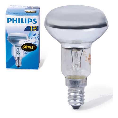 Лампа накаливания PHILIPS Spot NR50 60W E14 30°