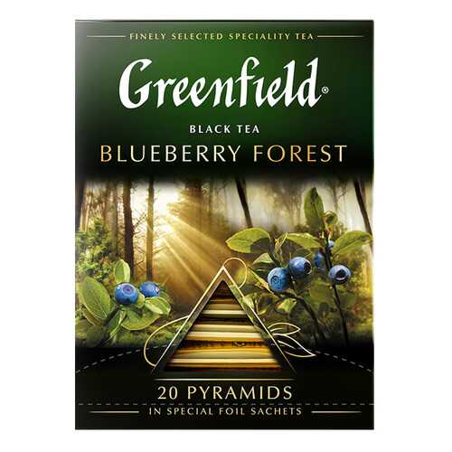 Чай черный в пирамидках Greenfield Blueberry Forest 20 пакетиков