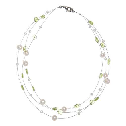 Бусы женские My-bijou 303-1123 белые/зеленые