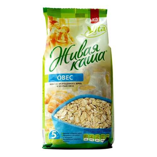 Каша Vita Овес, хлопья цельнозерновые с проростками, мягкая упаковка 300 гр