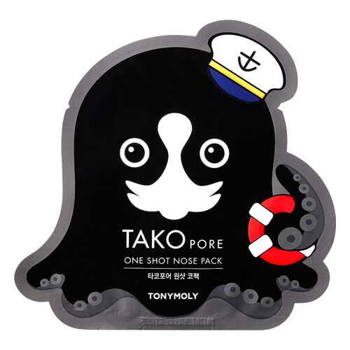 Патчи для очищения кожи Tony Moly Tako Pore One Shot Nose Pack