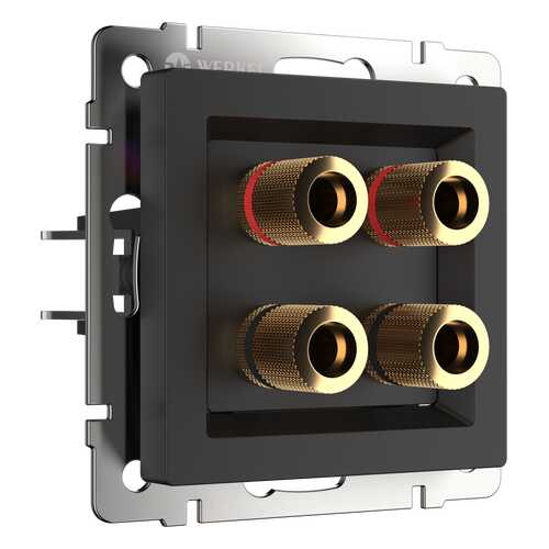 Аудио розетка Werkel акустическая WL08-AUDIOx4 a030818 черный