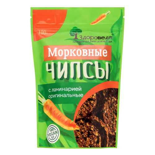 Чипсы морковные Здороведа с ламинарией оригинальные 100 г