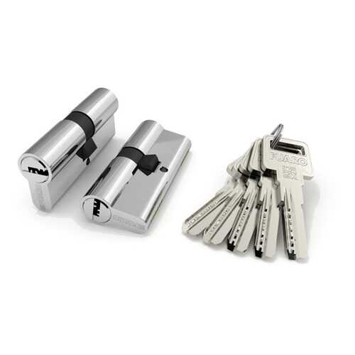 Цилиндровый механизм R600/90 mm-BL /50+10+30/ CP, цвет: хром, 5 ключей, в блистере