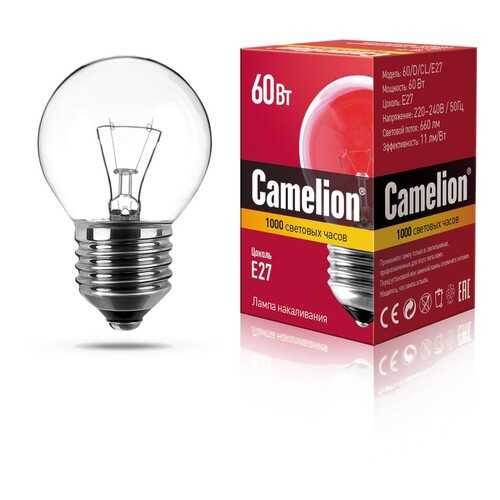 Лампа накаливания Camelion шар прозрачный 60W Е27