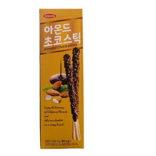 Печенье Sunyoung Палочки шоколадные с миндалем 54 г Южная Корея