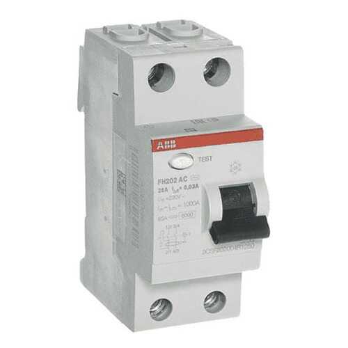 Выключатель дифференциального тока (УЗО) ABB FH202, 2п, 25 А, 30 мА, тип AC