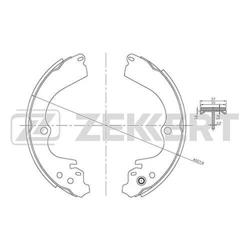 Комплект тормозных колодок ZEKKERT BK-4040