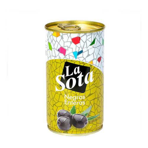 Оливки черные La Sota с косточкой 350 г