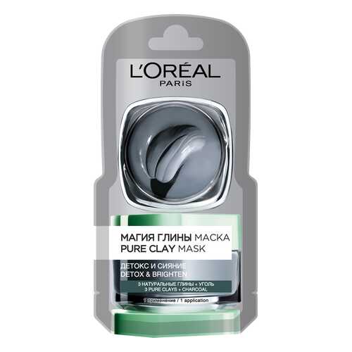 Маска для лица L'Oreal Paris Магия Глины Детокс и сияние 6 мл